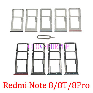 XIAOMI SIM SD 卡託盤適用於小米 Redmi Note 8 Por 8T SIM 晶片卡槽支架抽屜部件適用於