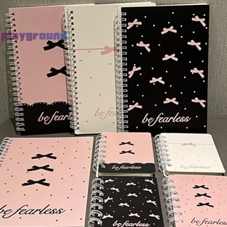 【遊樂場】可愛粉色蝴蝶結A5線圈筆記本日記本寫生本學校辦公用品文具迷你便攜記事本學生【全新】