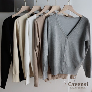 【Cavensi】實拍M-4XL 排扣針織上衣 針織開衫 薄針織 薄長袖 防曬外套 大尺碼罩衫 小外套 針織外套 A37