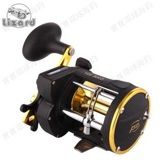 【寶寶環球海釣】Lizard OSM050L 10kg大拉力齒輪比6：1帶計數器釣魚鼓輪捲船釣輪捲線器（右手版）