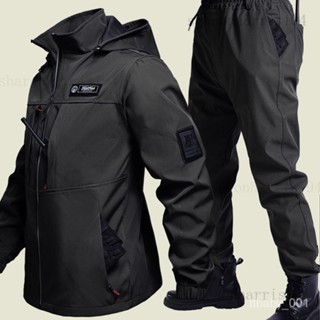 春鞦戰術外套 戰術服 防水衝鋒衣抗風戶外登山服套裝男耐磨保暖工裝野釣騎行勞保服作戰服 戰術衣rris194