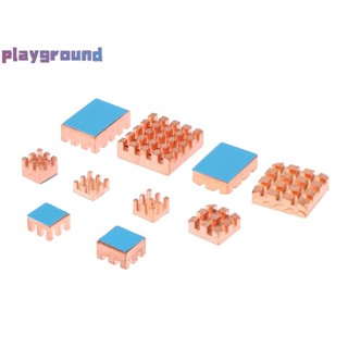 【playground】 1Pc 全純銅針腳蹼散熱器散熱器帶導熱膠帶適用於筆記本電腦 GPU CPU VGA 晶片電腦組