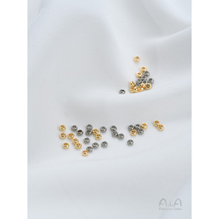 Ala-0209-高保色高品質-- 不褪色鈦鋼定位珠不銹鋼可夾扁固定珠收尾扣配件diy飾品隔珠材料