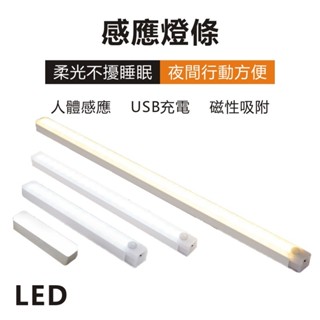 磁吸LED小夜燈 磁吸 USB充電 櫥櫃燈 氛圍燈 展示燈 暖光/白光 吸附感應燈條 人體感應 LED燈條 露營燈