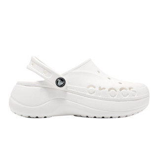 Crocs 卡駱馳 Baya Platform 女鞋 白 厚底增高 洞洞鞋 涼拖鞋 [YUBO] 208186100