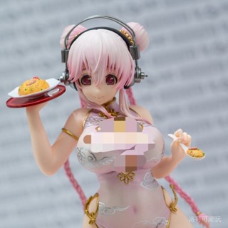 現貨新款美少女旂袍超級索尼子跪姿汽車書架機箱擺件手辦模型玩具禮物