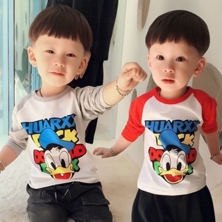 MIGUA兒童長袖純棉T恤男女童萊卡棉打底衫新韓版修身童裝寶寶春秋上衣BAOBEI