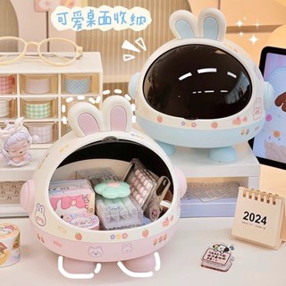 ins可愛風馬卡龍收納盒｜上掀式防塵多格分類層 玩具/文具/美妝通用｜北歐風可疊加置物架｜兒童房書桌收納神器