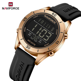 NAVIFORCE NF5054 女士經典石英手錶優雅矽膠錶帶夜光指標日曆秒錶 5ATM 防水時尚禮物