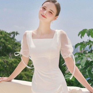 婚禮訂婚登記小白裙禮服法式輕婚紗緞面簡約小眾設計感短袖魚尾白色晚禮服新娘迎賓出門紗