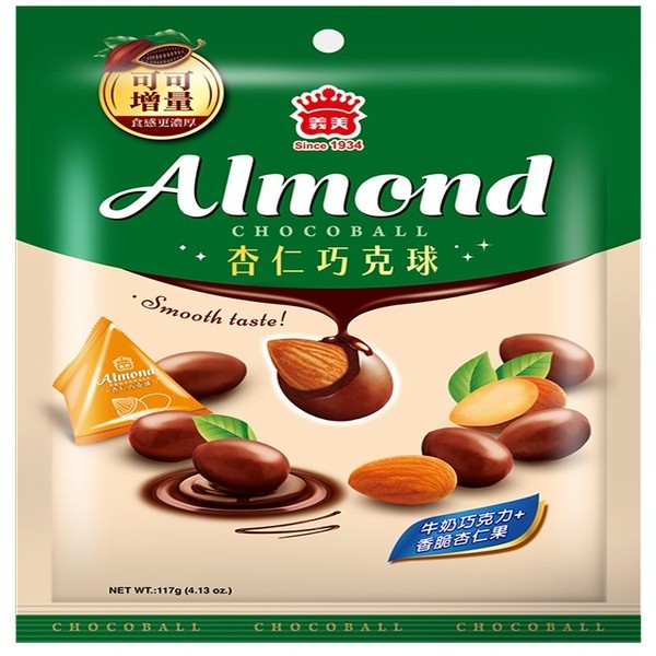 義美杏仁巧克球三角包117G