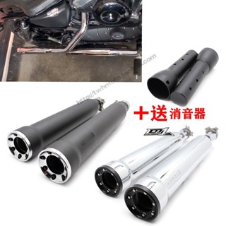 現貨現貨 適用XL883N 1200 X48 2008-22年改裝COBRA眼鏡蛇排氣管低沉音尾段