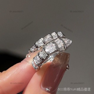 【乖乖YuKi】輕奢高階感微鑲鋯石蛇造型小眾精緻感可開口食指戒冷風氣質戒指女