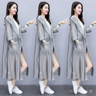 防曬衣女中長款過膝寬鬆夏季外套風衣薄款百搭2025韓版新款潮長袖