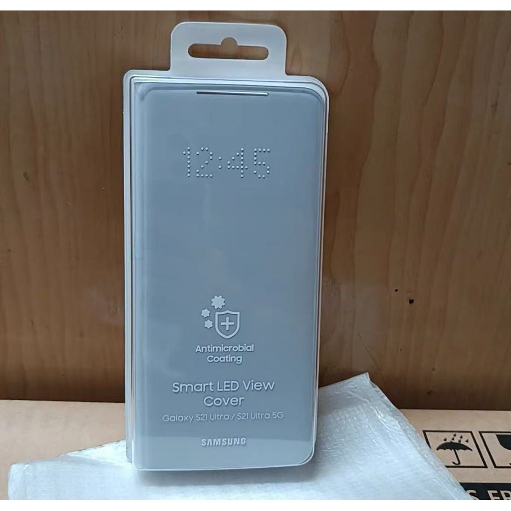 三星原廠 全新沒拆封  S21 S21+ S21 Ultra 5G LED皮革翻頁式皮套 翻蓋手機殼 防摔 插卡保護套
