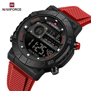 NAVIFORCE NF9241T 夜光顯示計時碼表現代男士數字時鐘防水商務男孩時計運動休閒手錶