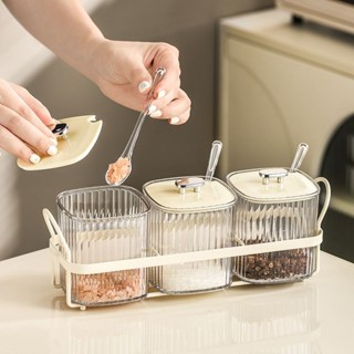 1502人收藏風輕奢調料罐套裝調味罐家用塑膠調料盒收納盒廚房用品鹽罐瓶4.21yn