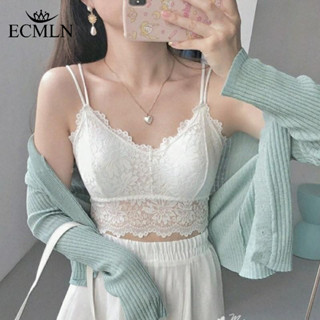ECMLN 女士性感蕾絲文胸抹胸吊帶背心女無鋼圈女孩短款背心文胸街頭服飾