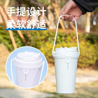 飲料提袋 保溫杯套 樂扣樂扣遇見元氣保溫杯提套咖啡水杯子套矽膠手提繩LHC3249/3271