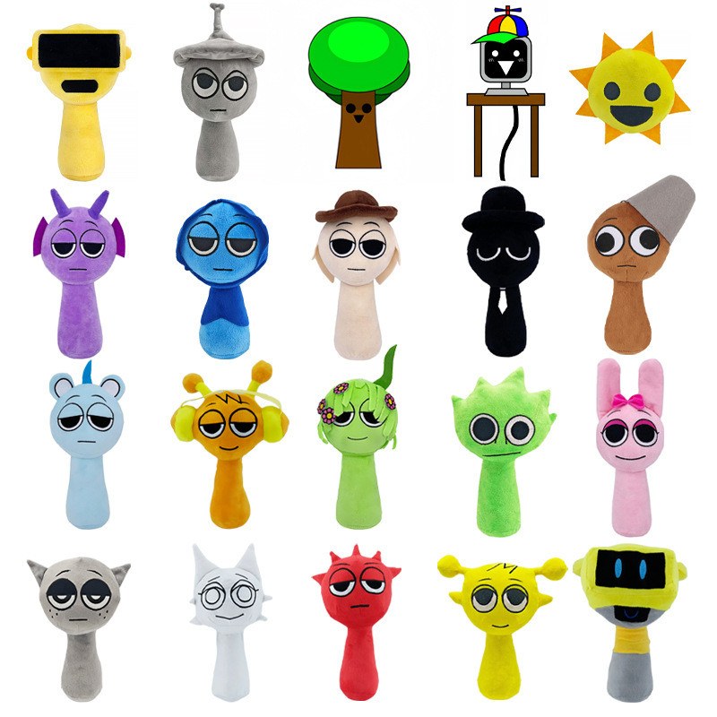 Sprunki 毛絨,Sprunki Incredibox 遊戲軟娃娃毛絨玩具文達毛絨玩具粉絲禮物恐怖遊戲 Sprunk
