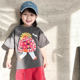 米粒BOYS 新款兒童短袖T恤夏季新款男童日系潮牌卡通T寶寶純棉打底中兒童上衣潮