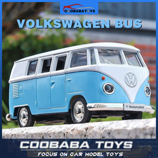 CBB 1:36 Volkswagen T1 Samba Bus 合金壓鑄汽車模型玩具兒童男孩成人系列快速發貨
