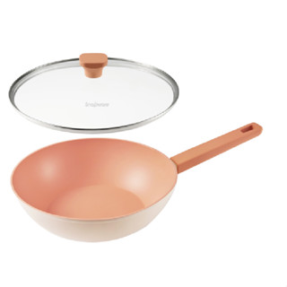 康寧餐具 SNAPWARE Roselle優雅鈦不沾炒鍋(含鍋蓋) -28cm[免運][大買家]