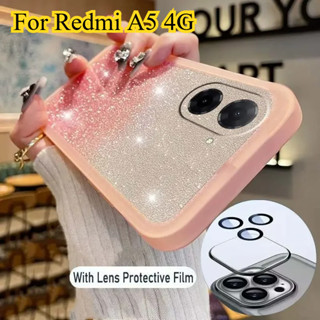XIAOMI 適用於小米 Redmi A5 4G A 5 豪華閃光矽膠手機殼適用於 RedmiA5 POCO C71 鏡