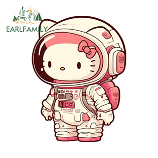 EARLFAMILY Hello Kitty 車貼赤壁摩托車車窗電動自行車行李箱防水乙烯基貼花防刮時尚定製印刷