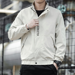 男士外套韓版時尚立領印花戶外工裝夾克外套ins時尚百搭棒球服現貨