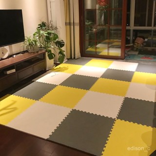 【新店特惠】【滿免運】【粘性強】傢用泡沫加厚拚接爬行墊嬰兒爬爬墊兒童遊戲地墊室內居傢多彩素麵