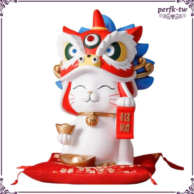 [PerfkTW] 招財貓擺件雕像擺件收藏風水架招財開業禮物辦公車家用客廳