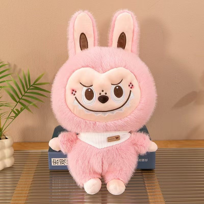 💖桃園出貨💖爆款拉布布玩偶抱枕 超大一隻 毛絨玩具 公仔 圍巾款拉布布 兒童陪伴禮物 泡泡瑪特 labubu 娃娃