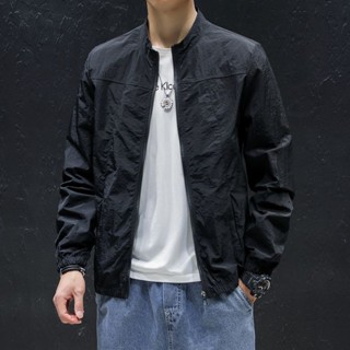 防曬衣服男士夏季超薄款透氣冰絲外套男裝2025新款韓版潮帥氣夾克[S509]