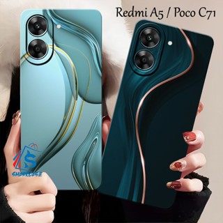 XIAOMI REDMI 小米紅米 A5 4G Poco C71 4G 2025 最新抽像線圖案保護套矽膠保護套馬卡龍保