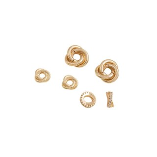 宏雲Hongyun-Ala新品-14k包金保色打結扭圈隔珠套環配件手工diy耳環手鍊耳飾品手作材料