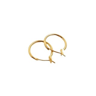 宏雲Hongyun-Ala新品-14k淺金色保色法式耳圈18k粗圓圈耳環diy手作歐美ins耳飾配件材料