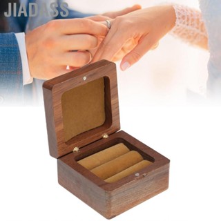 Jiadass 木質戒指盒珠寶收納展示櫃收納盒適用於求婚婚禮 AOS