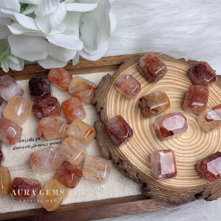 【AURA GEMS】天然紅膠花隨形水晶DIY手串小配件單品連結 diy手作材料 手串配件