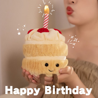 Hot Sale#英國Jell趣味生日蛋糕柔軟公仔毛絨玩具陪伴玩偶寶寶兒童送禮5ff