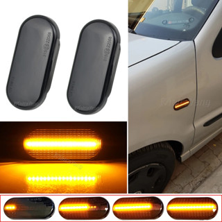 2 件裝滾動方向燈動態閃爍 LED 轉向信號側標誌燈適用於福特 C-Max Fiesta MK6 Focus MK2 F
