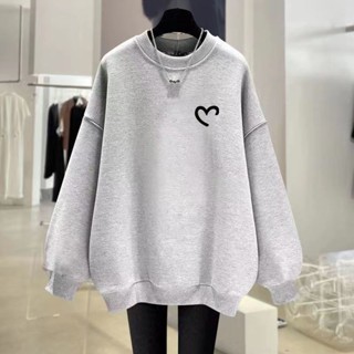 優質不起球學生衛衣女春秋冬新款寬鬆圓領加絨加厚洋氣爆款外穿|秋冬長袖上衣|時尚打底衫|氣質上衣