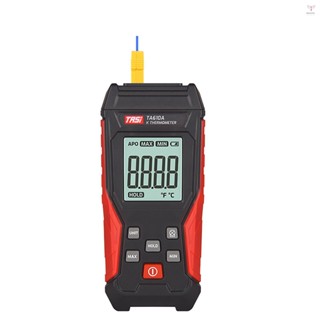Tasi 數字溫度計單通道溫度計帶 K 型熱電偶探頭帶 LCD 顯示屏的高溫計 °C/°F 溫度資料保持