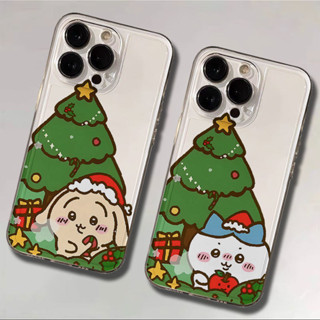 聖誕樹吉伊卡哇適用iPhone 16 11 12 13 14 15 pro max 保護殼 情侶款防摔 透明 太空殼