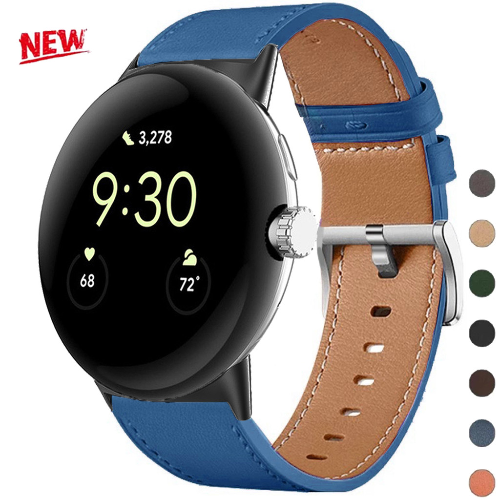 皮革錶帶兼容 Pixel Watch 2/3 41 毫米豪華簡單替換錶帶,適用於 Pixel Watch 3 45 毫米