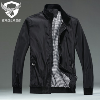 Eaglade 摩托車騎行飛行員夾克男士防水風衣 8801 黑色 D04
