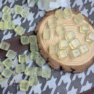 【AURA GEMS】天然水晶檸檬晶方糖裸石 手串DIY配飾 黃水晶檸檬黃配件配珠 diy手作材料 手串配件
