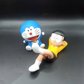 哆啦A夢睡覺午睡躺姿大熊車用機箱桌面擺件公仔手辦裝飾二次元