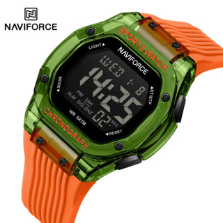 NAVIFORCE NF7113 多功能矽膠錶帶 LED 燈小夜燈顯示屏男孩電子手錶運動時鐘