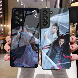 SAMSUNG 野性藍戰武仙鋼化玻璃手機殼適用於三星S9 Plus S10 S10e S20 FE S20 Plus S